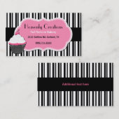 Hübsche Bäckerei-Visitenkarte für Schwarz, Weiß un Visitenkarte (Vorne/Hinten)