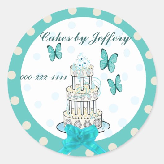 Hübsche Bäckereikleber Runder Aufkleber (Vorderseite)