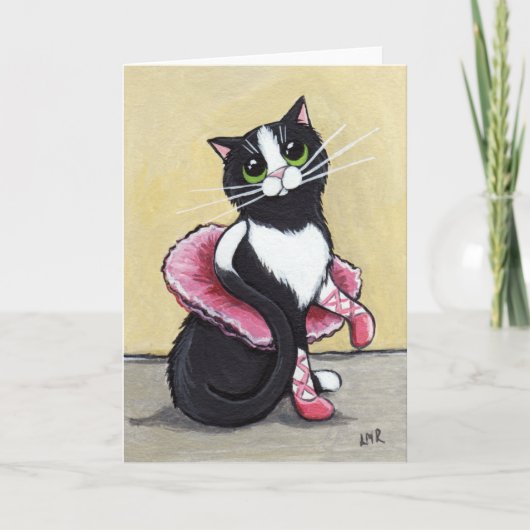 Hübsche Ballerina - Cat Art Card Karte (Vorderseite)