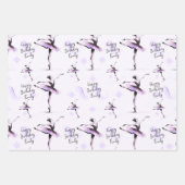 Hübsche Ballerina Geschenkpapier Set (Vorderseite)