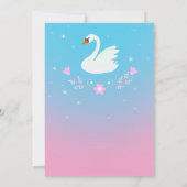 Hübsche Ballerina Girina Geburtstagsfeier Dankeskarte (Rückseite)