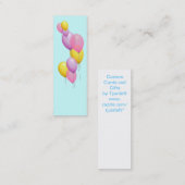 Hübsche Ballon-MiniLesezeichen Repurposed Mini Visitenkarte (Vorne/Hinten)