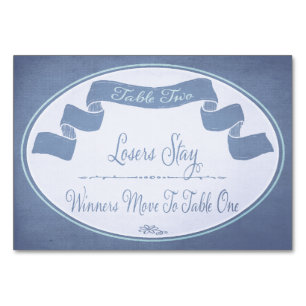 Hübsche Band Bunco Tabellen-Karte #2 Tischnummer