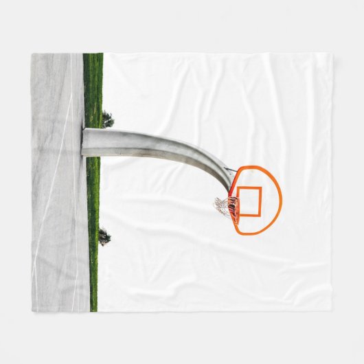 Hübsche Basketballarmatur Fleecedecke (Vorderseite (Horizontal))