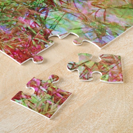 Hübsche BaumIllusionen Farbige Blätter Puzzle (Seite)