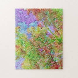 Hübsche BaumIllusionen Farbige Blätter Puzzle