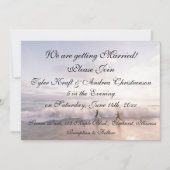 Hübsche Beach Ocean Waves Szene Hochzeitseinladung Einladung (Vorderseite)