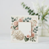 Hübsche Bekanntmachung der Blumeneinladung Einladung (Stehend Vorderseite)