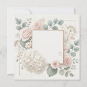 Hübsche Bekanntmachung der Blumeneinladung Einladung (Rückseite)