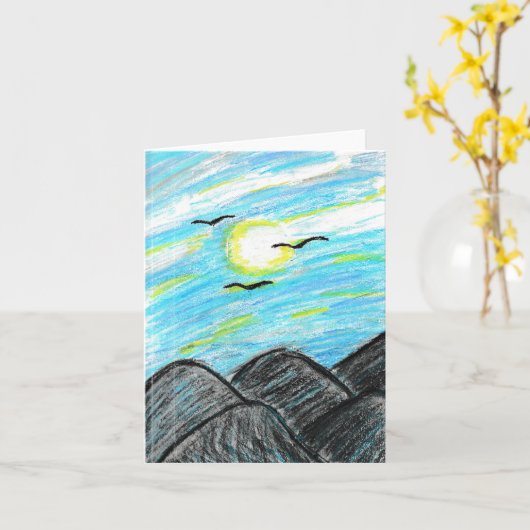 Hübsche Berge Karte (Gelbe Blume)