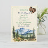 Hübsche Berge und Fotomodelle Einladung (Stehend Vorderseite)