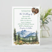 Hübsche Berge und Fotomodelle Einladung (Stehend Vorderseite)