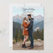 Hübsche Berge und Fotomodelle Einladung (Vorderseite)