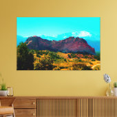 Hübsche Berglandschaft Wrapped Canvas Leinwanddruck (Insitu (Wohnzimmer))