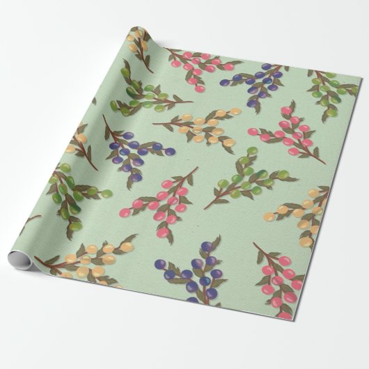 Hübsche Berries Geschenkpapier (Ungerollt)