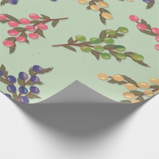 Hübsche Berries Geschenkpapier (Ecke)