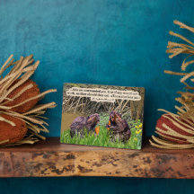 Hübsche Biber-Schrift Plaque 2Thessaloniki 3:10