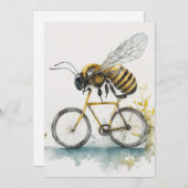 Hübsche Biene, die mit dem Fahrrad zeichne, Biene Ankündigung (Vorne/Hinten)