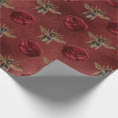 Hübsche Bienenflora Elegantes Geschenk Geschenkpapier (Ecke)