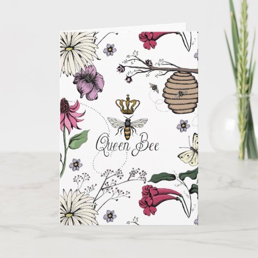Hübsche Bienenmütter-Tag Feiertagskarte (Vorderseite)