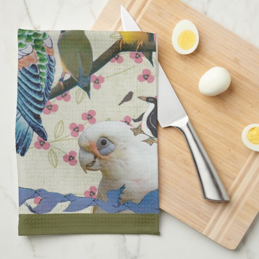 Hübsche Birdies Küchentuch (Viertel Falte)