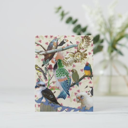 Hübsche Birdies Postkarte (Stehend Vorderseite)