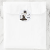 Hübsche Birman Kitty Cat Anpassbare Aufkleber (Tasche)