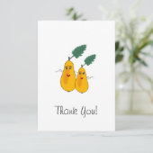 Hübsche Birnen Dankeskarte (Stehend Vorderseite)