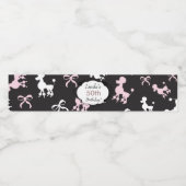 Hübsche Birthday Poodles Wasserflaschenetikett (Einzelnes Label)