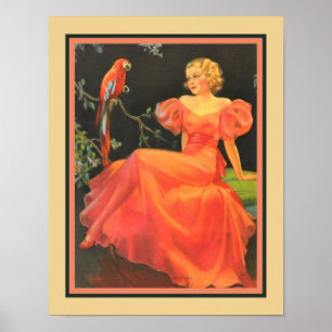 "Hübsche Bitte" Art Déco der 30er Jahre Poster