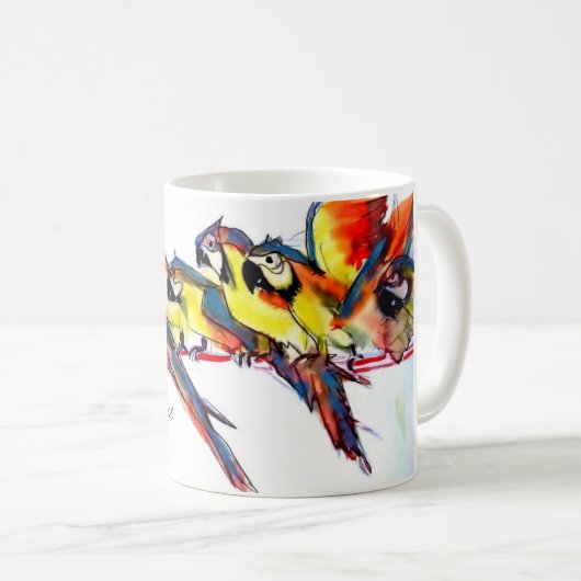 Hübsche bitte Macawpapageien Kaffeetasse (VorderseiteRechts)