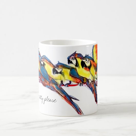 Hübsche bitte Macawpapageien Kaffeetasse (Mittel)