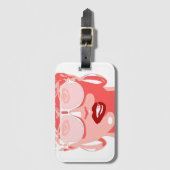 Hübsche Bitterlippen Pop Kunst, Dichtung und Musik Gepäckanhänger (Vorderseite Vertikal)