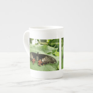 Hübsche Black Red and Gold Butterfly Tasse