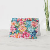 Hübsche Blankenkarte für Wasserfarben Feiertagskarte (Rückseite)