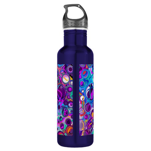 Hübsche Blasen Marmorflüssiges Kunstwerk Edelstahlflasche (Rückseite)