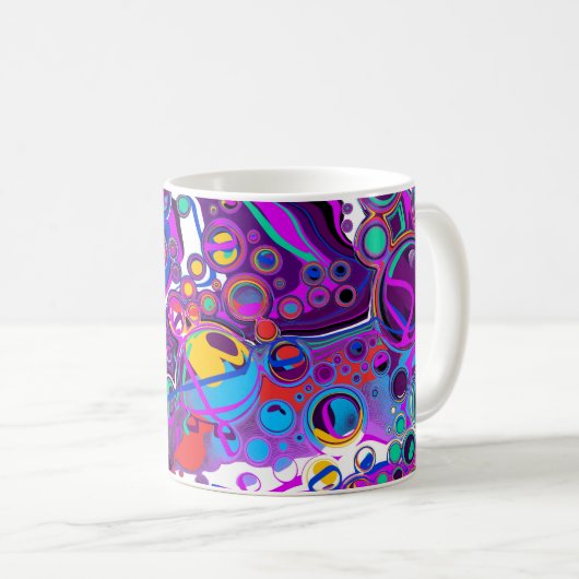 Hübsche Blasen Marmorflüssiges Kunstwerk Kaffeetasse (VorderseiteRechts)