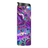 Hübsche Blasen Marmorflüssiges Kunstwerk Thermosbecher (Nach rechts gedreht)