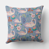 Hübsche Bläserfarben-Swan-Prinzessenwurzel Kissen (Rückseite)