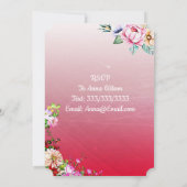 Hübsche Bläserndusche Einladung (Rückseite)