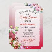 Hübsche Bläserndusche Einladung (Vorne/Hinten)