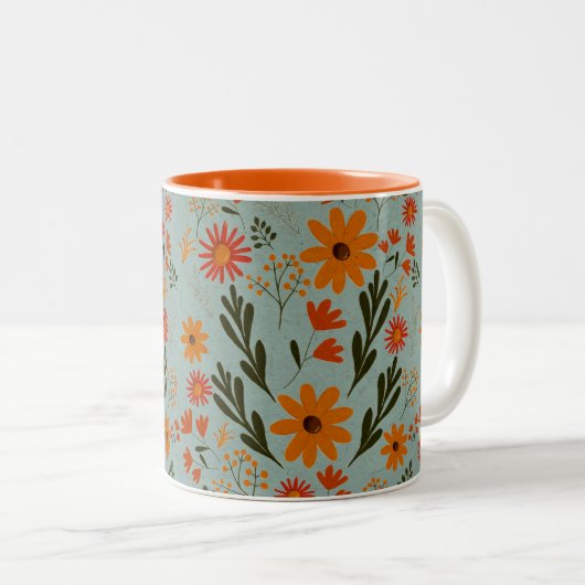 Hübsche bläserne Blume Tasse (VorderseiteRechts)