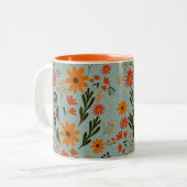 Hübsche bläserne Blume Tasse (Vorderseite Links)