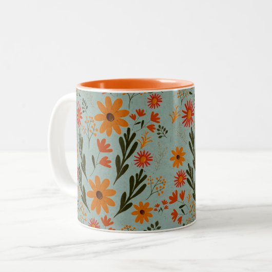 Hübsche bläserne Blume Tasse (Vorderseite Links)