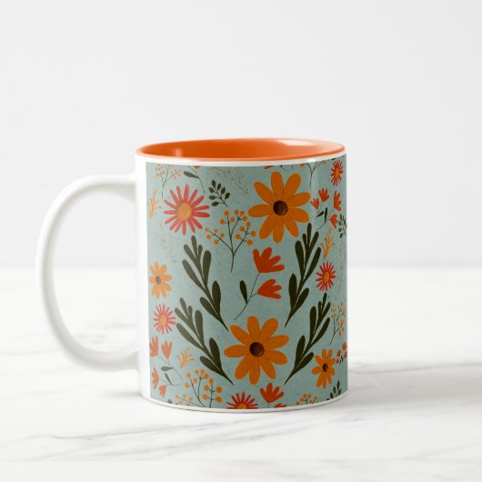 Hübsche bläserne Blume Tasse (Links)