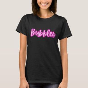 Hübsche blassrosa Textblasen Damen T-Shirt