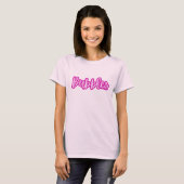 Hübsche, blassrosa Textblasen für Frauen T-Shirt (Vorne ganz)