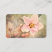 hübsche, blassrosa Traumblumenfotografie Visitenkarte (Rückseite)