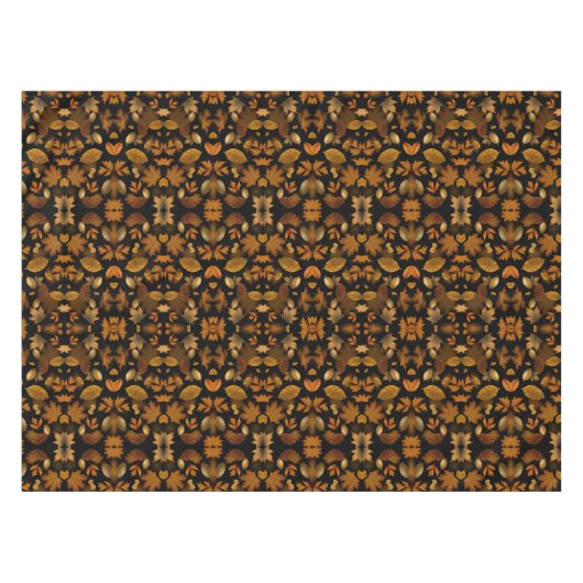 Hübsche Blätter aus Schwarzbraun Tischdecke (Vorderseite (Horizontal))