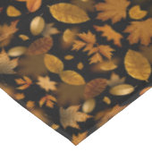 Hübsche Blätter aus Schwarzbraun Tischdecke (Schrägansicht)